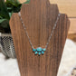 SMALL HALF TURQUOISE CLUSTER NECKLACE