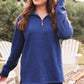 MILEY 1/4 ZIP BLUE PULLOVER