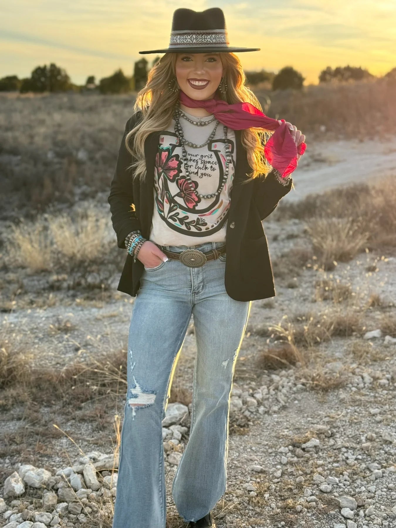 LAUREN HORSESHOE SS TEE