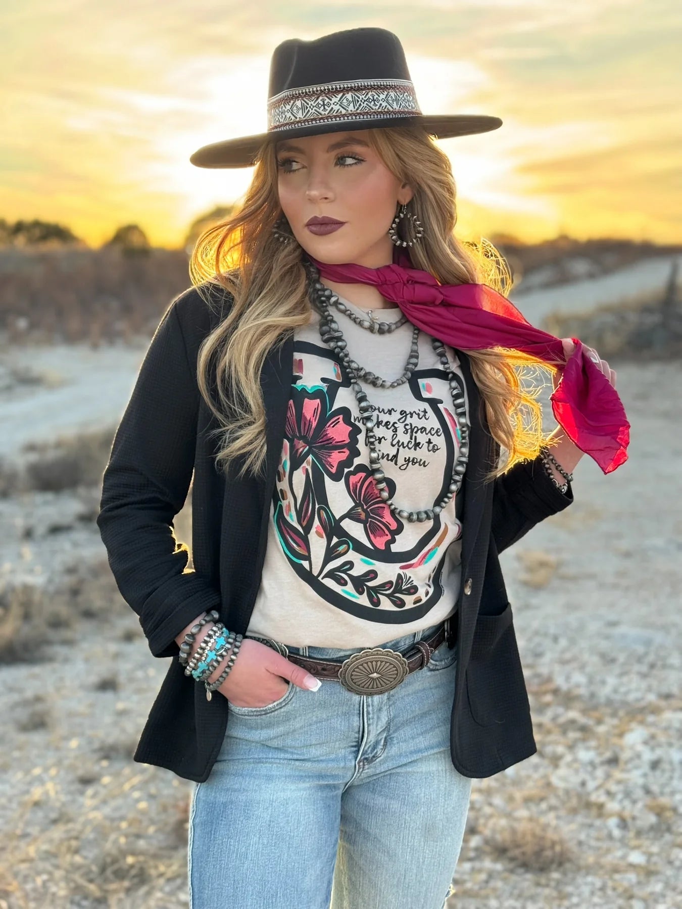 LAUREN HORSESHOE SS TEE