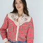 RED GINGHAM EMB COWBOY