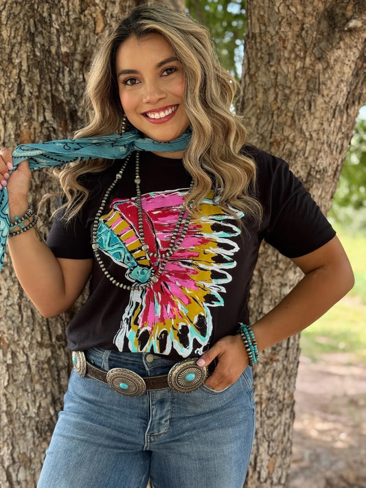 PINK HEADDRESS TEE