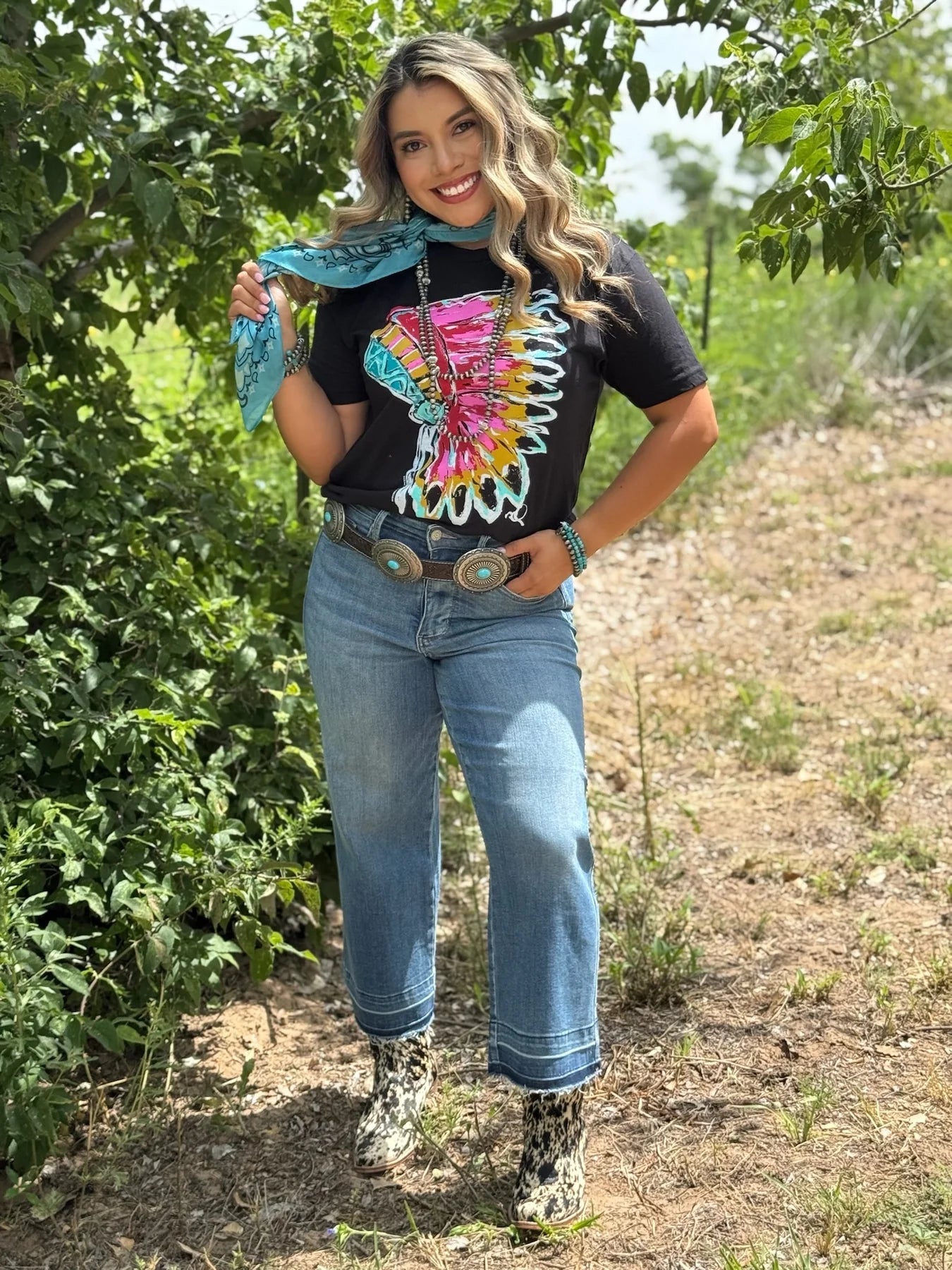 PINK HEADDRESS TEE