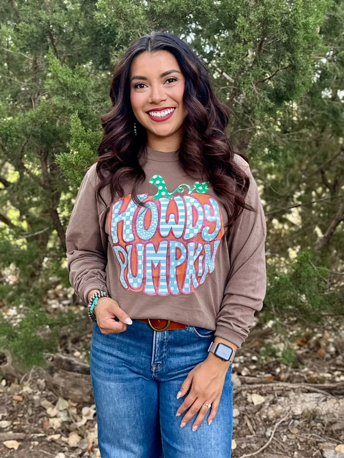 HOWDY PUMPKIN BROWN LS