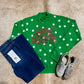 POLKA-DOT MERRY CHRISTMAS GREEN SWEATER