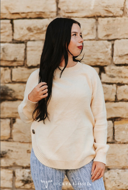 IVORY BUFFALO SWEATER