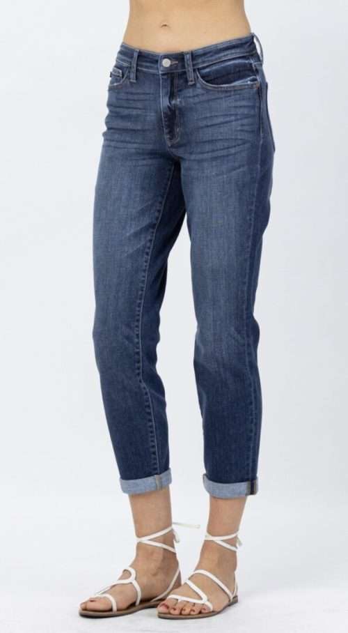 JUDY BLUE  CORE MID-RISE BOYFRIEND JEAN