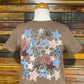 BOXY STARS BROWN SS TEE