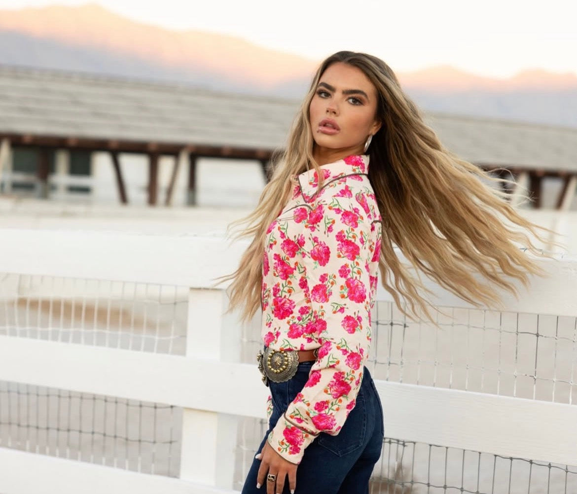 WILD ROSE BUTTON UP