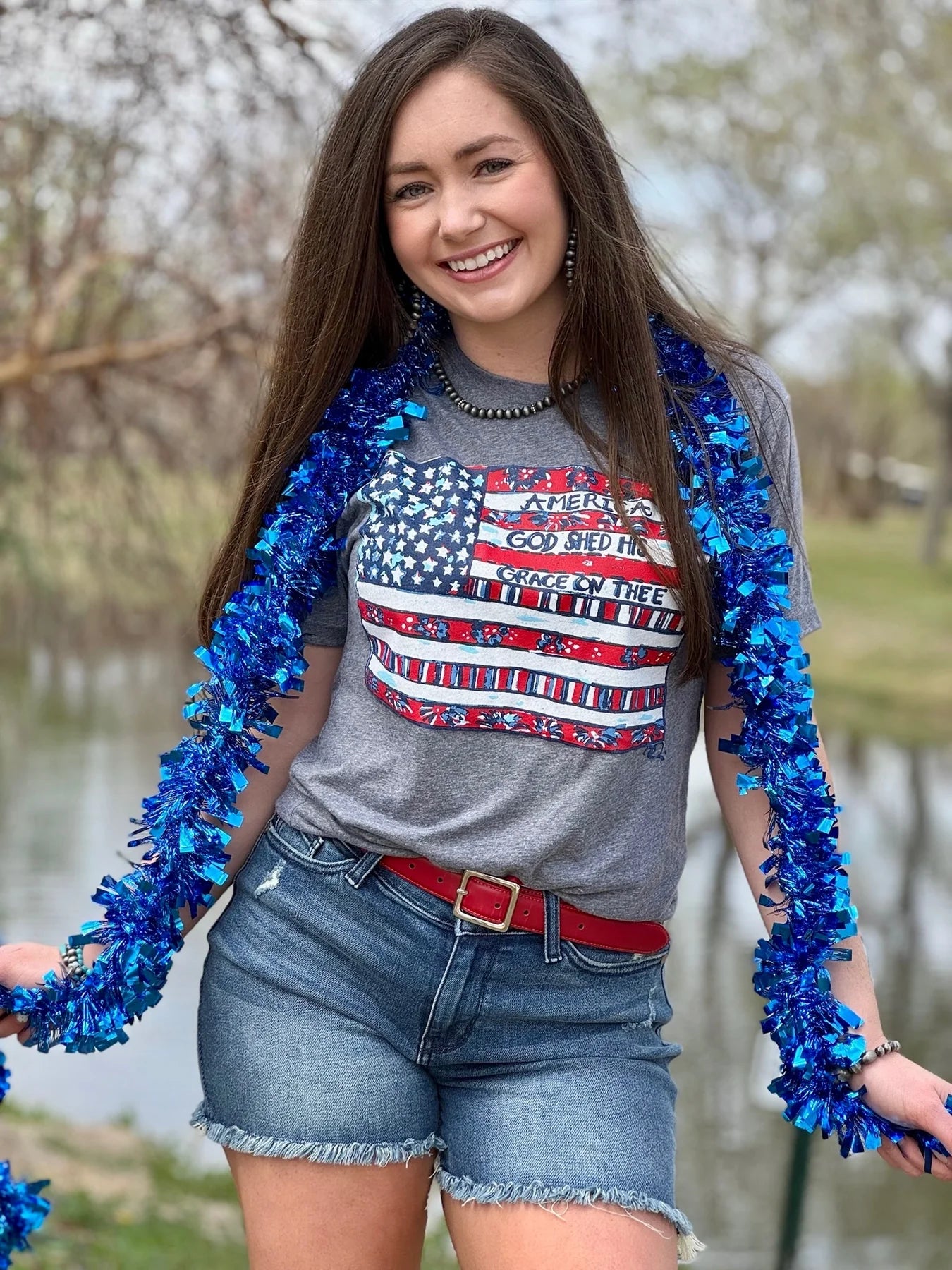 CALLIE AMERICAN FLAG TEE