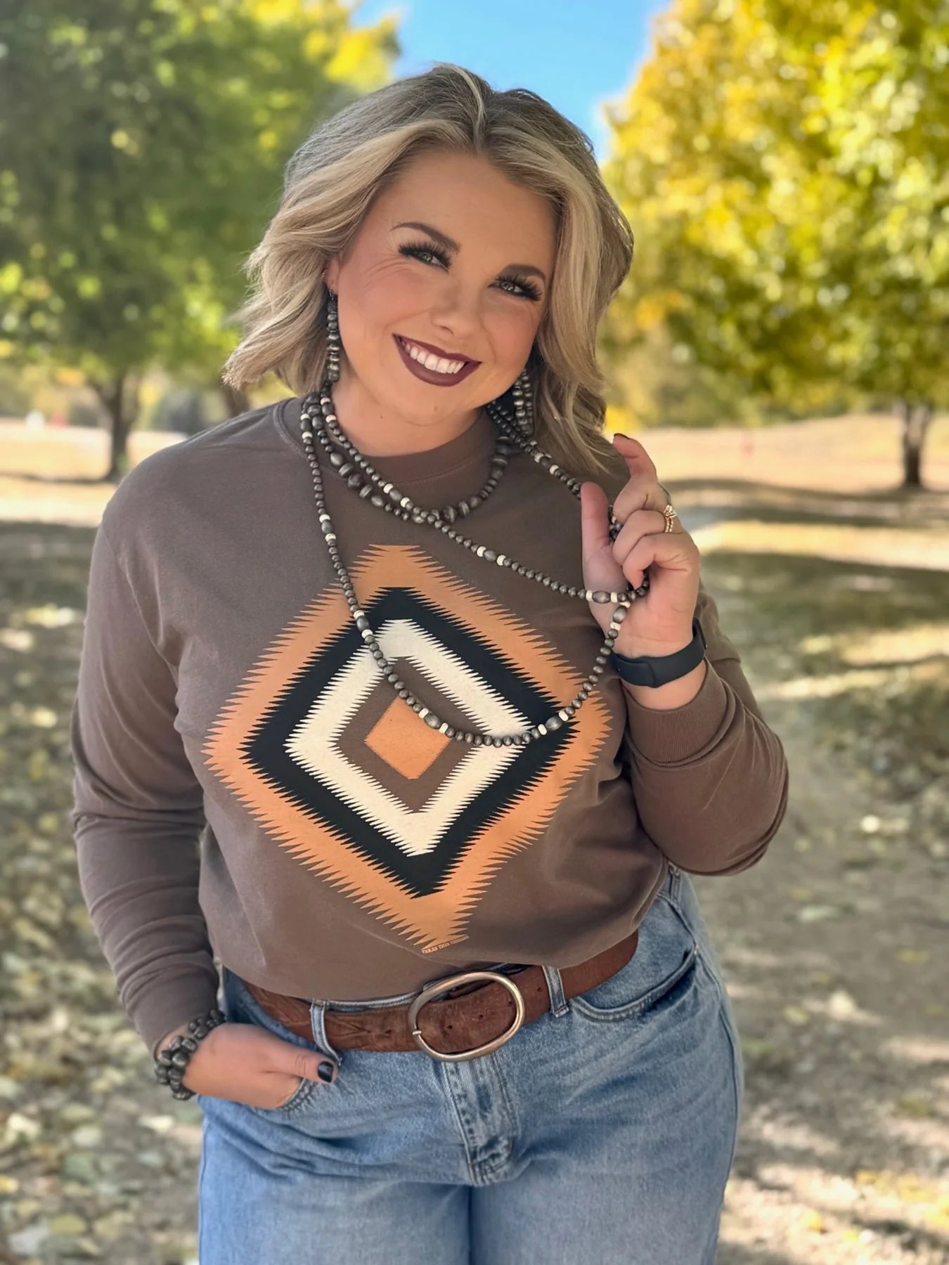 ZIG ZAG AZTEC LS TEE