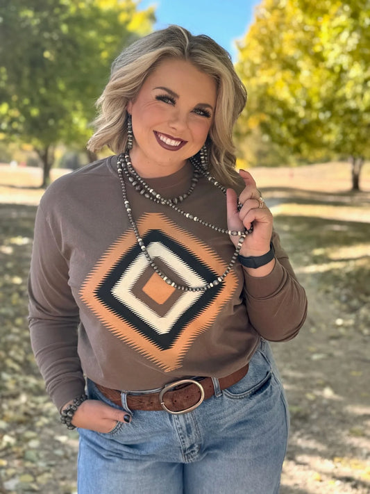 ZIG ZAG AZTEC LS TEE