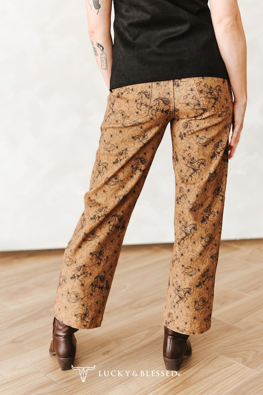 FLORAL MR BARREL JEAN