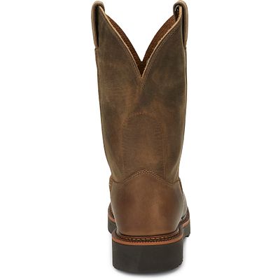 JUSTIN BLUEPRINT 11" TAN WORK USA MADE BOOT