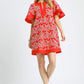 FLORAL EYELET MINI DRESS