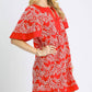 FLORAL EYELET MINI DRESS