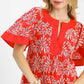FLORAL EYELET MINI DRESS