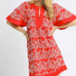 FLORAL EYELET MINI DRESS