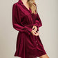 VELVET SHIMMER LS DRESS