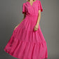 WASHED HOT PINK MAXI DRESS