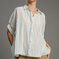 COLLARD BOXY BLUE TOP