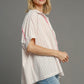 COLLARD BOXY PINK TOP
