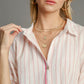 COLLARD BOXY PINK TOP