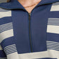 DENIM STRIPE LS TOP