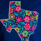 TEXAS STITCHED BLOOM BLUE TEE