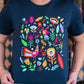 FIESTA FLOWERS NAVY TEE