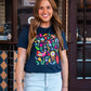 FIESTA FLOWERS NAVY TEE