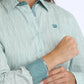 CINCH WOMENS BLUE SHAY LS
