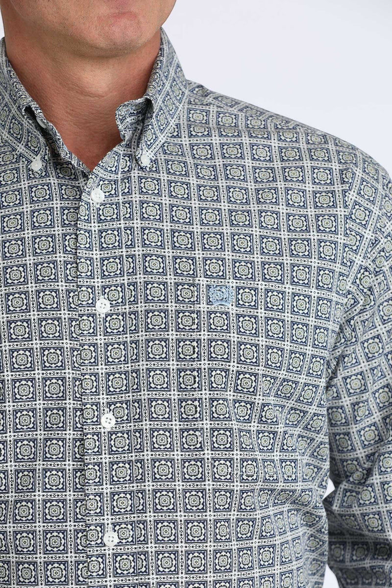 MN WHITE PRINT LS