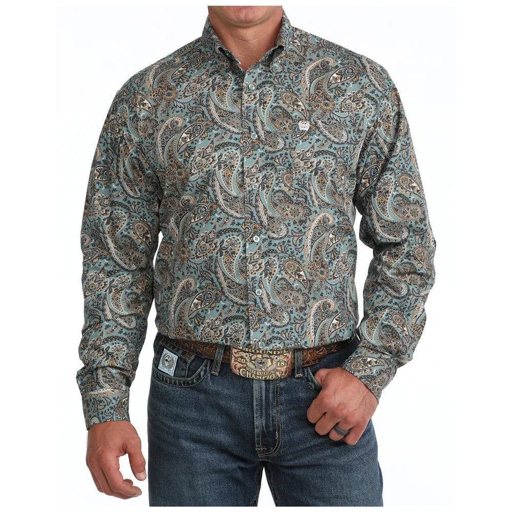 MN PAISLEY WEAVE LS