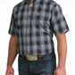 MNS SS NAVY PLAID
