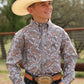 BOYS ARENA FLEX WHITE PAISLEY LS