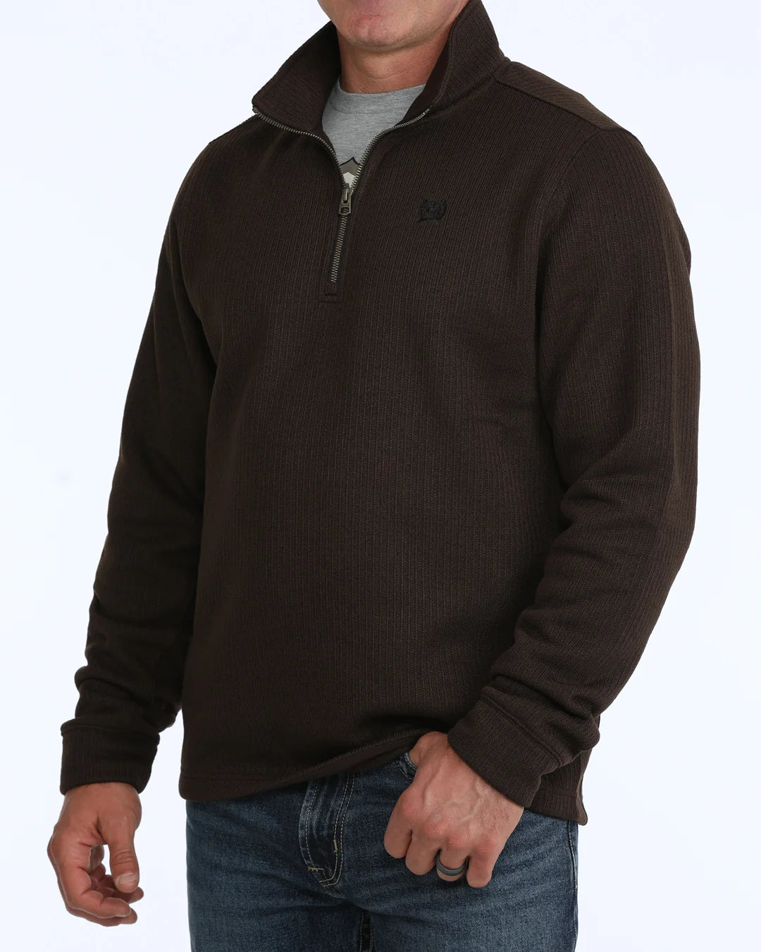 CINCH MN BRN 1/4 ZIP