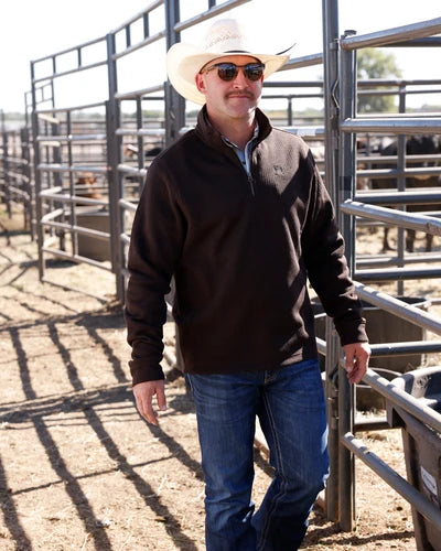 CINCH MN BRN 1/4 ZIP