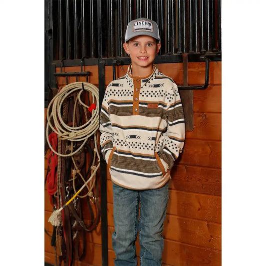 BOYS CREAM POLAR FLEECE
