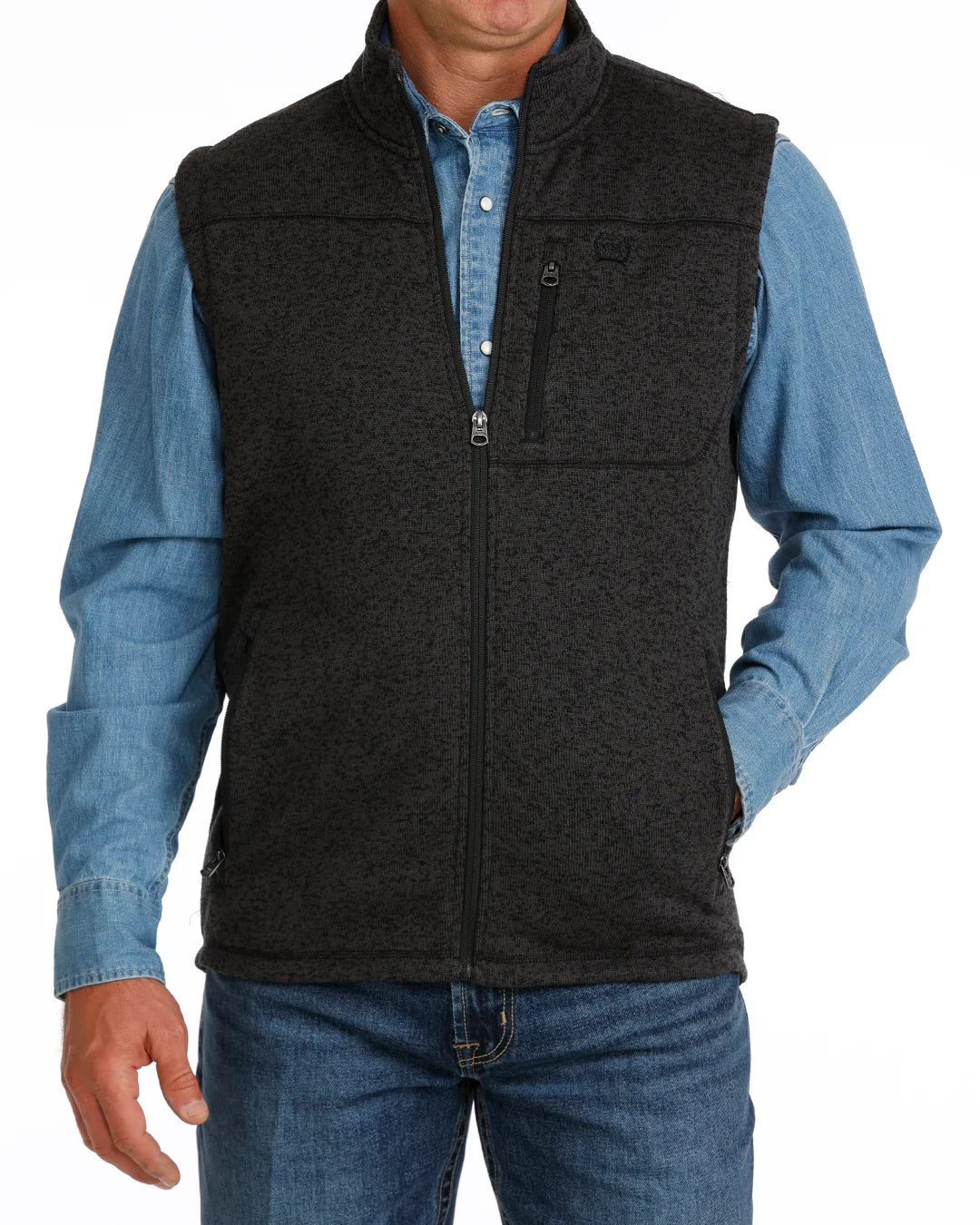 CINCH MN CHARCOAL SWTR VEST