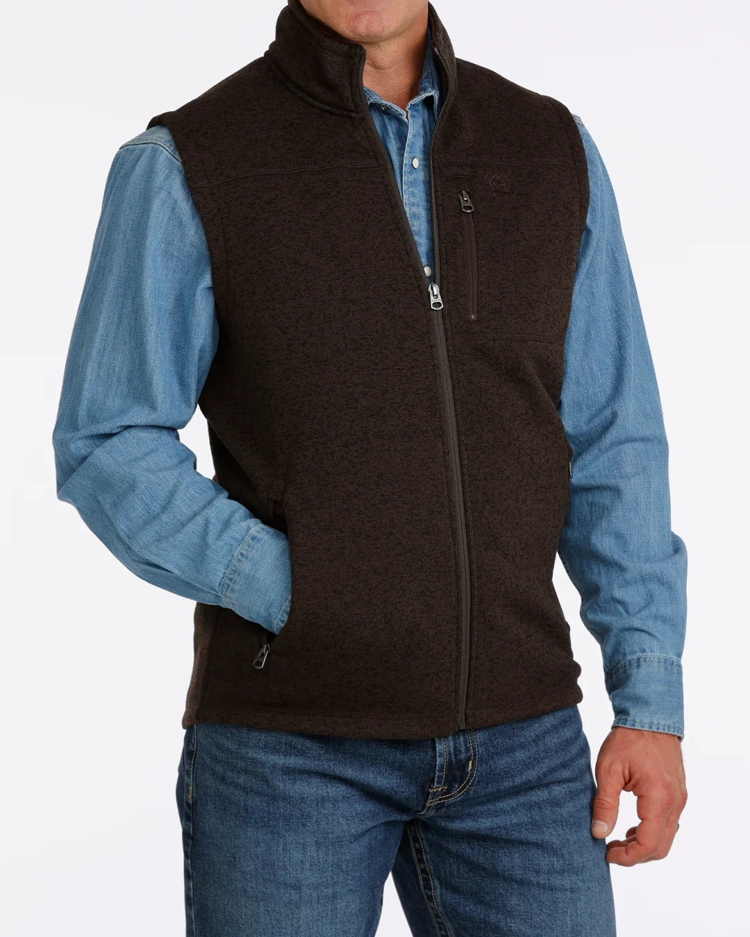 MNS BROWN SWEATER VEST
