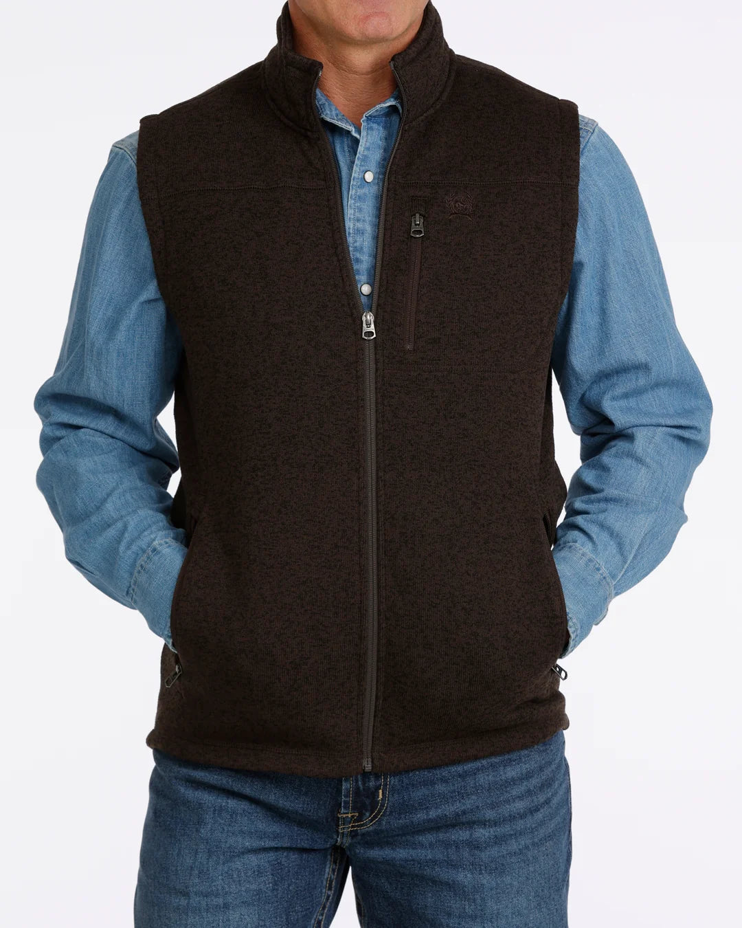 MNS BROWN SWEATER VEST