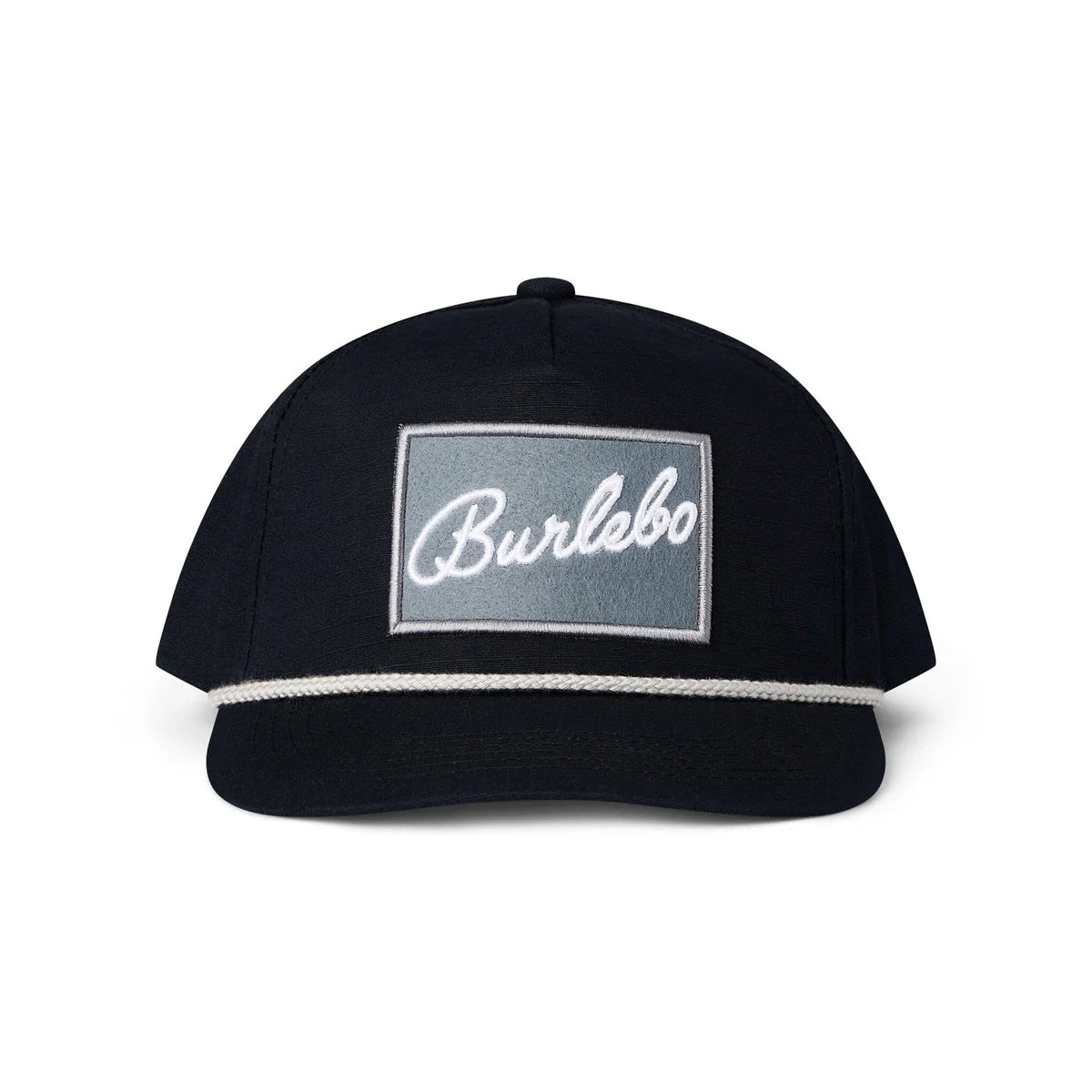 BURLEBO GREY PATCH CAP - BLACK