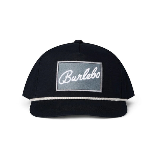 BURLEBO GREY PATCH CAP - BLACK