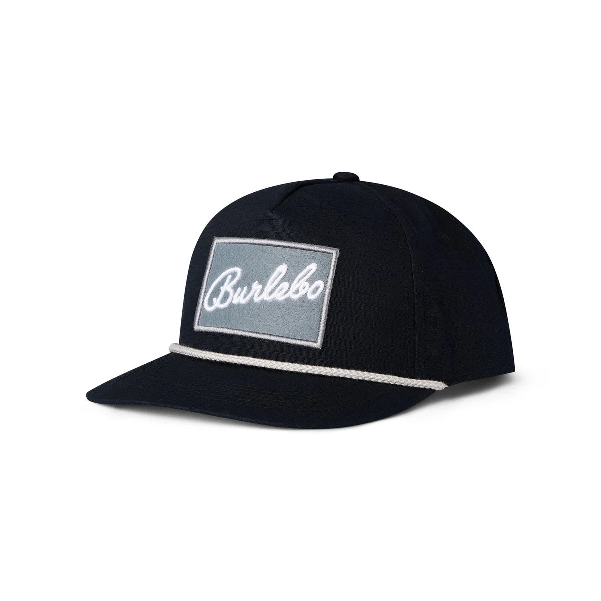 BURLEBO GREY PATCH CAP - BLACK