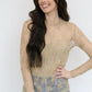 WM LACE TAN LS TOP
