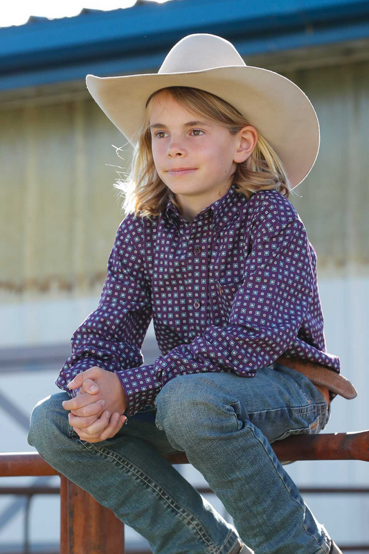 CINCH BOYS PURPLE LS