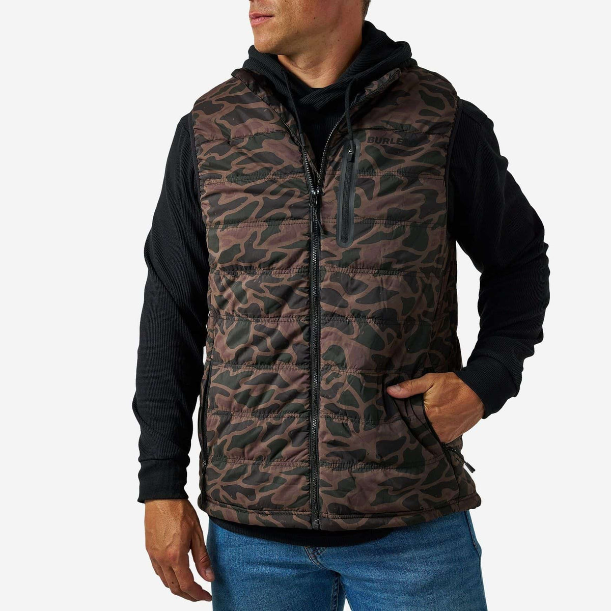 PUFFER VEST BENDITA CAMO