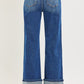 HR ANKLE WIDE TURN-UP JEANS