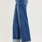 HR ANKLE WIDE TURN-UP JEANS